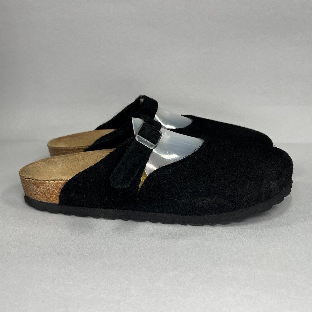 Birkenstock Women's Size 9 Rosemead Black Suede Leather Mary Jane Clogs